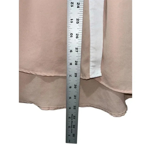 Free People Women's Small Blush White Sheer Long Sleeve Button Up Blouse Formal - Picture 6 of 7